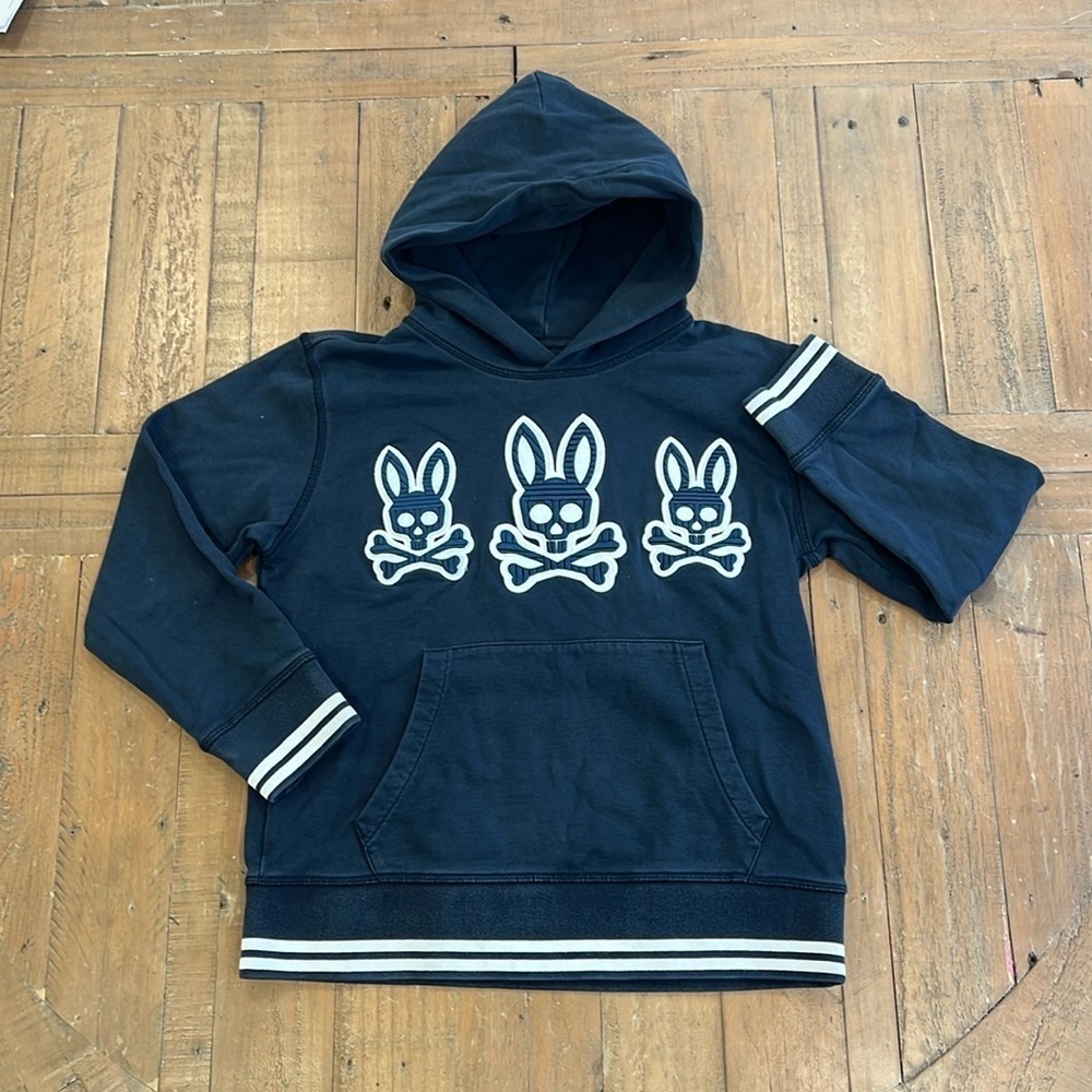Psycho Bunny navy hooded sweatshirt